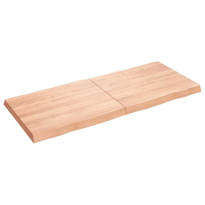 Blat masă, 140x60x(2-6) cm, maro, lemn tratat contur organic WALTI