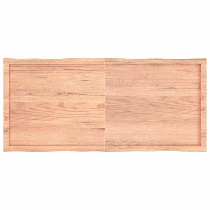 Blat masă, 140x60x(2-6) cm, maro, lemn tratat contur organic WALTI