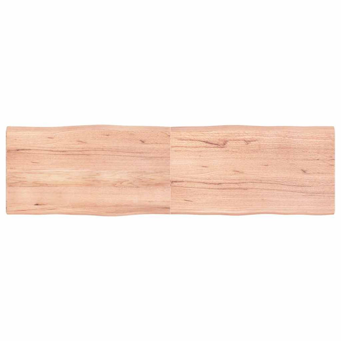 Blat masă, 180x50x(2-4) cm, maro, lemn tratat contur organic WALTI