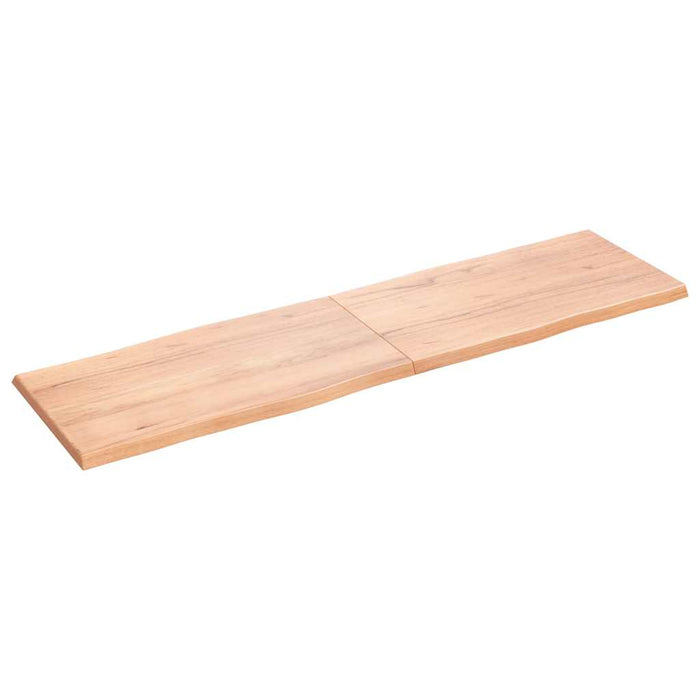 Blat masă, 180x50x(2-4) cm, maro, lemn tratat contur organic WALTI