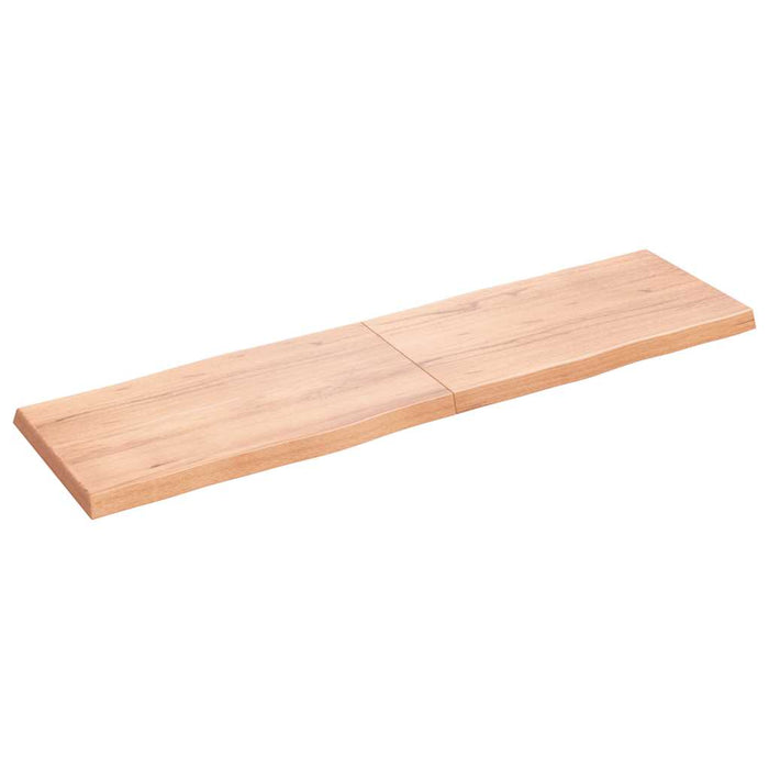 Blat masă, 180x50x(2-6) cm, maro, lemn tratat contur organic WALTI