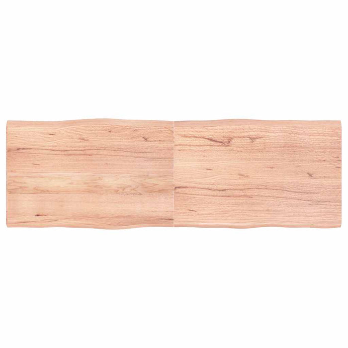 Blat masă, 180x60x(2-4) cm, maro, lemn tratat contur organic WALTI