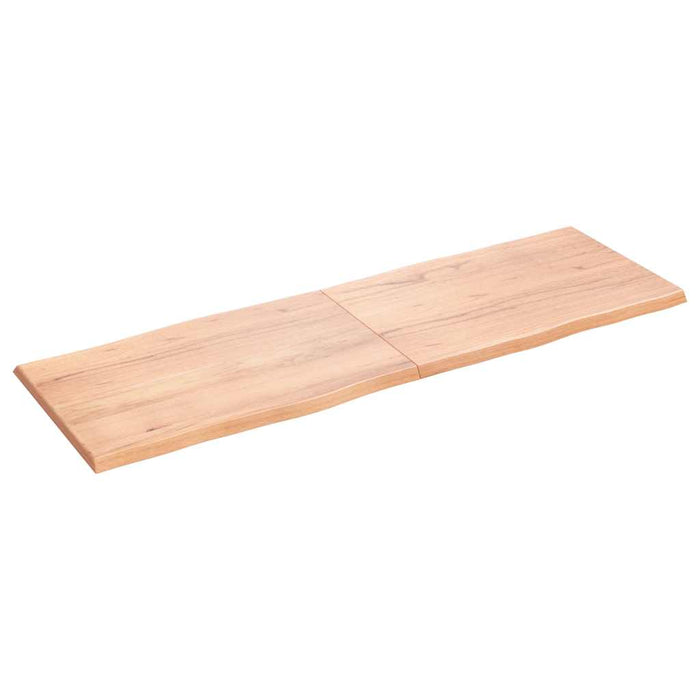 Blat masă, 180x60x(2-4) cm, maro, lemn tratat contur organic WALTI