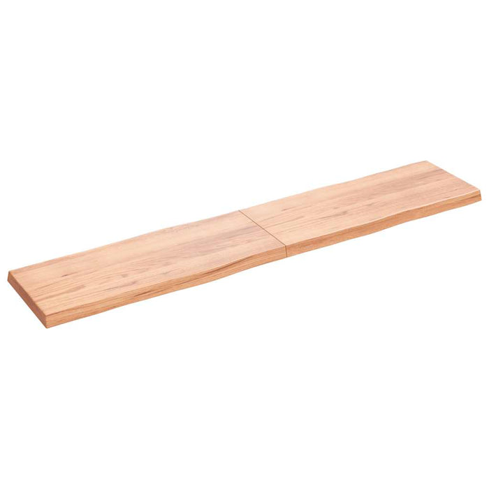 Blat masă, 200x40x(2-6) cm, maro, lemn tratat contur organic WALTI