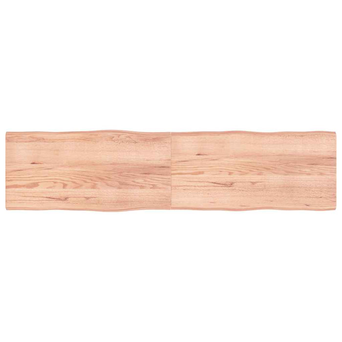 Blat masă, 200x50x(2-4) cm, maro, lemn tratat contur organic WALTI