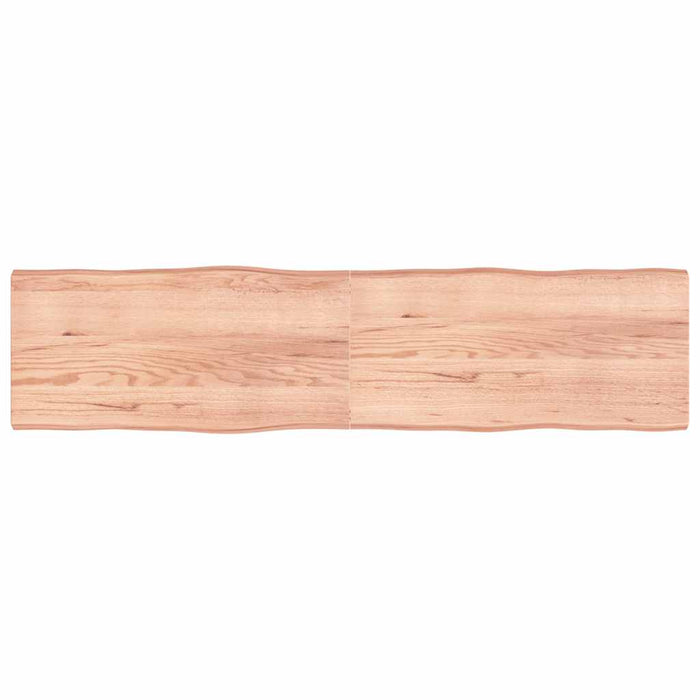 Blat masă, 200x50x(2-6) cm, maro, lemn tratat contur organic WALTI