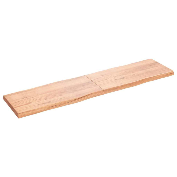 Blat masă, 200x50x(2-6) cm, maro, lemn tratat contur organic WALTI
