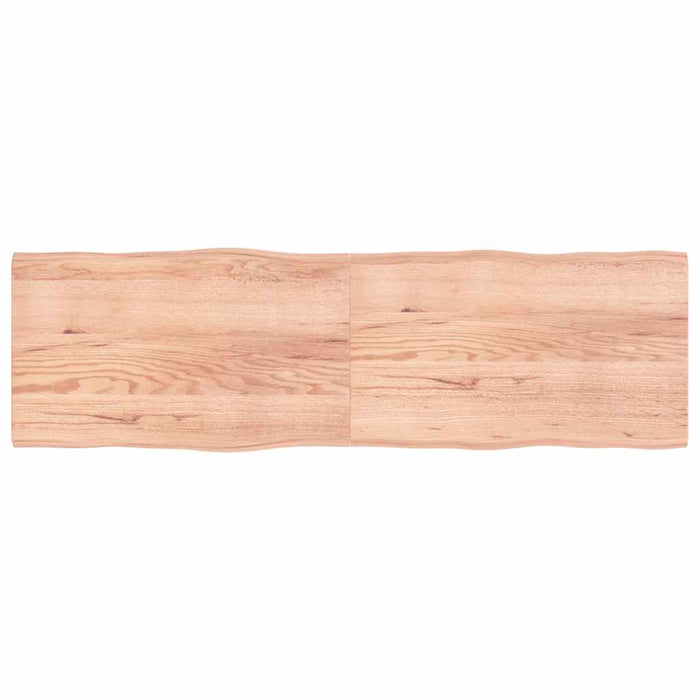Blat masă, 200x60x(2-4) cm, maro, lemn tratat contur organic WALTI