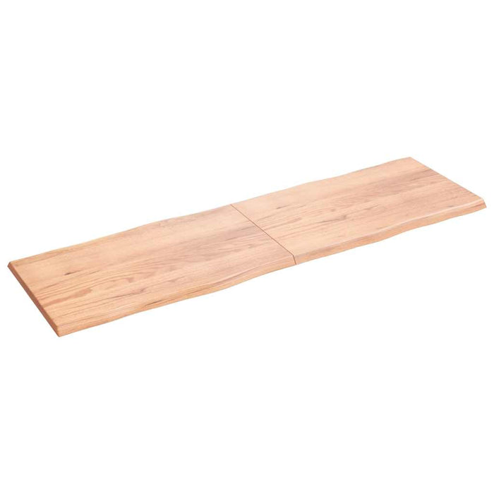 Blat masă, 200x60x(2-4) cm, maro, lemn tratat contur organic WALTI