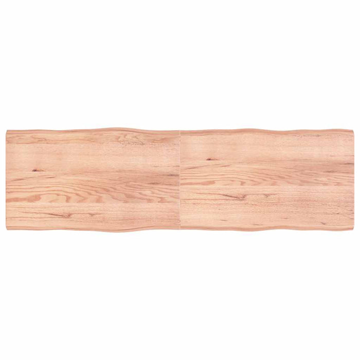 Blat masă, 200x60x(2-6) cm, maro, lemn tratat contur organic WALTI