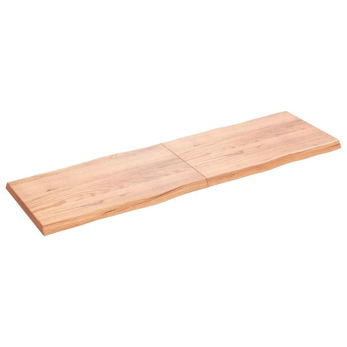 Blat masă, 200x60x(2-6) cm, maro, lemn tratat contur organic WALTI