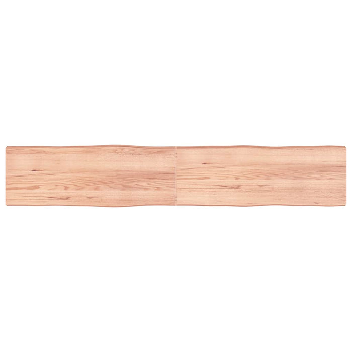 Blat masă, 220x40x(2-6) cm, maro, lemn tratat contur organic WALTI
