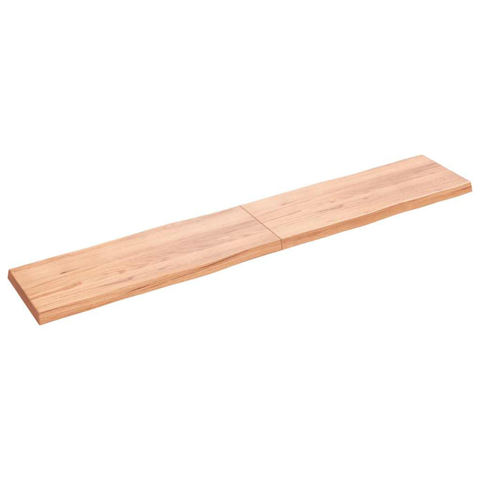 Blat masă, 220x40x(2-6) cm, maro, lemn tratat contur organic WALTI