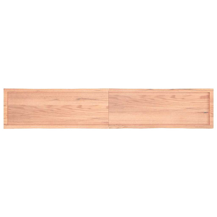 Blat masă, 220x40x(2-6) cm, maro, lemn tratat contur organic WALTI