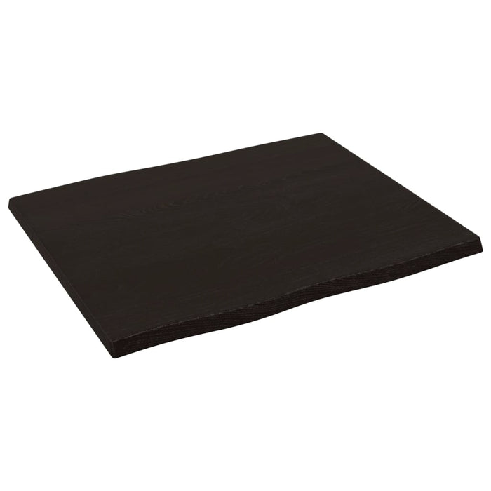 Blat masă, 60x50x2 cm, maro, lemn stejar tratat contur organic WALTI
