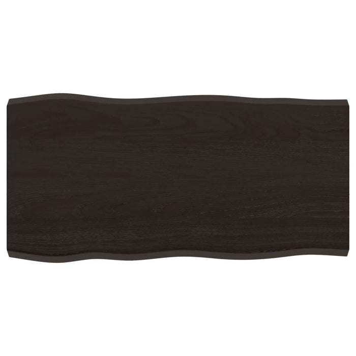 Blat masă, 80x40x(2-4) cm, maro, lemn tratat contur organic WALTI
