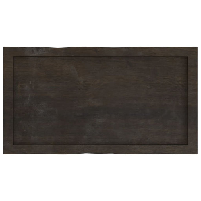 Blat masă, 80x40x(2-4) cm, maro, lemn tratat contur organic WALTI