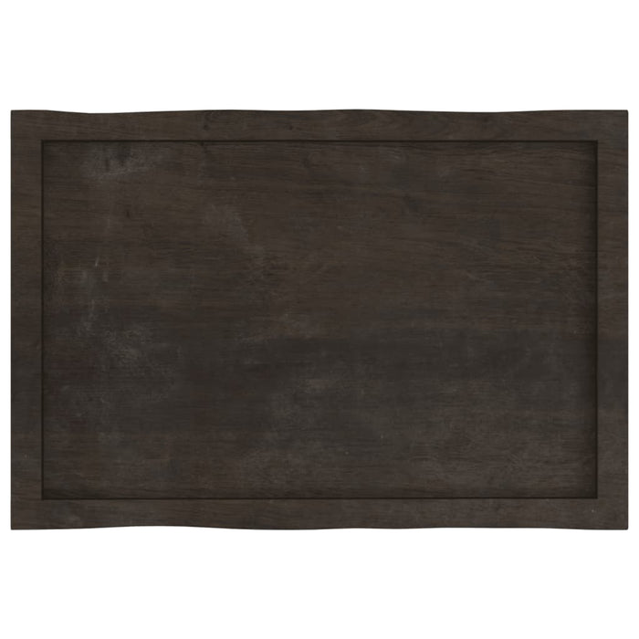 Blat masă, 80x50x(2-6) cm, maro, lemn tratat contur organic WALTI