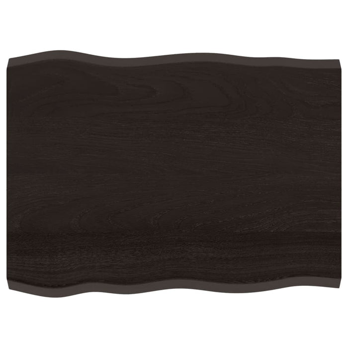 Blat masă, 80x60x(2-4) cm, maro, lemn tratat contur organic - WALTI WALTI