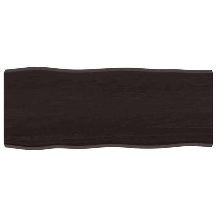 Blat masă, 100x40x4 cm, gri, lemn stejar tratat contur organic - WALTI WALTI