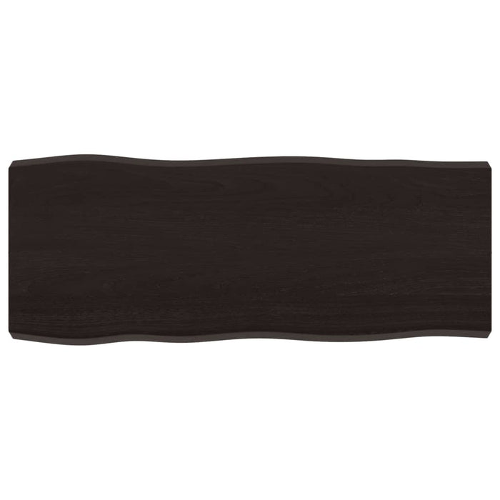 Blat masă, 100x40x6 cm, gri, lemn stejar tratat contur organic - WALTI WALTI