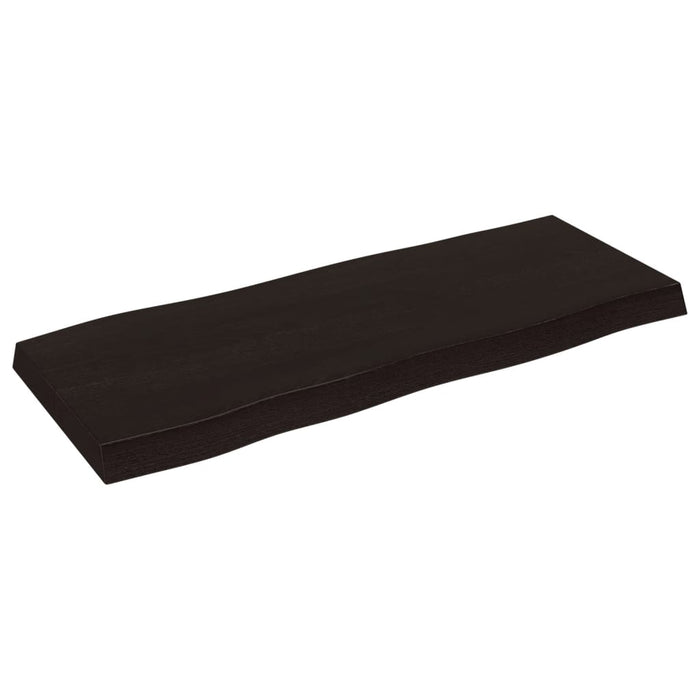 Blat masă, 100x40x6 cm, gri, lemn stejar tratat contur organic - WALTI WALTI