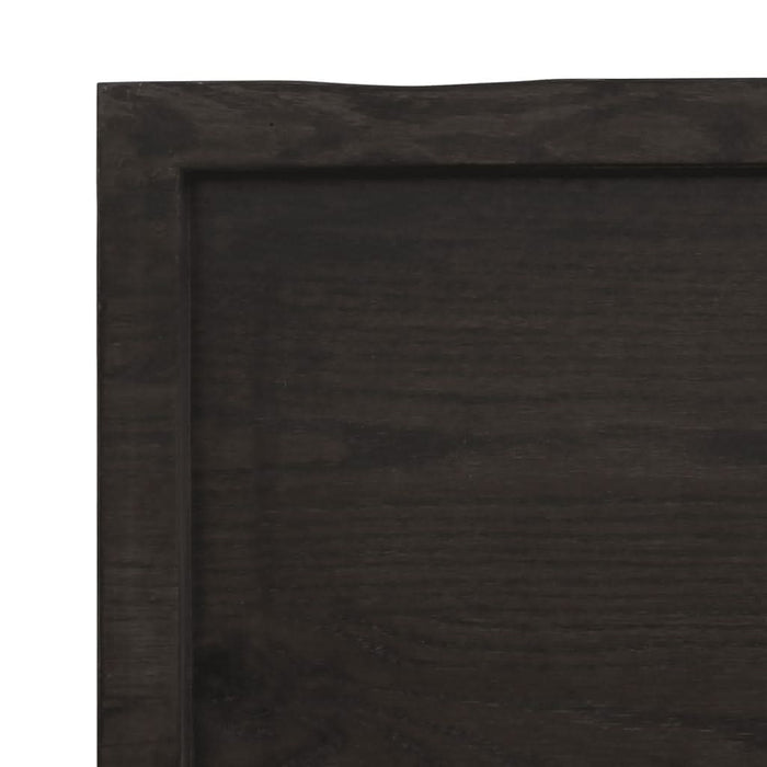 Blat masă, 100x50x6 cm, gri, lemn stejar tratat contur organic - WALTI WALTI