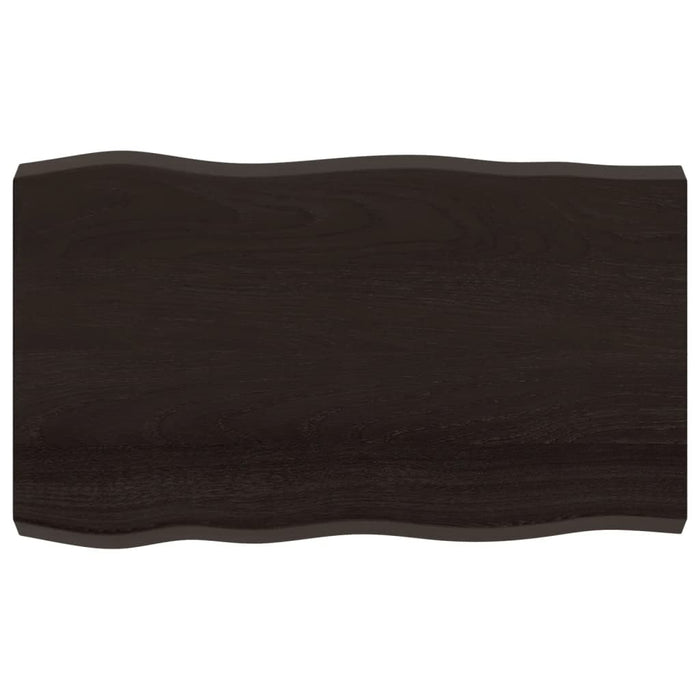 Blat masă, 100x60x(2-6) cm, maro, lemn tratat contur organic WALTI