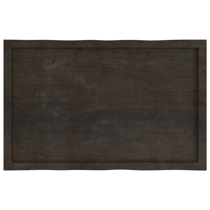 Blat masă, 100x60x(2-6) cm, maro, lemn tratat contur organic WALTI