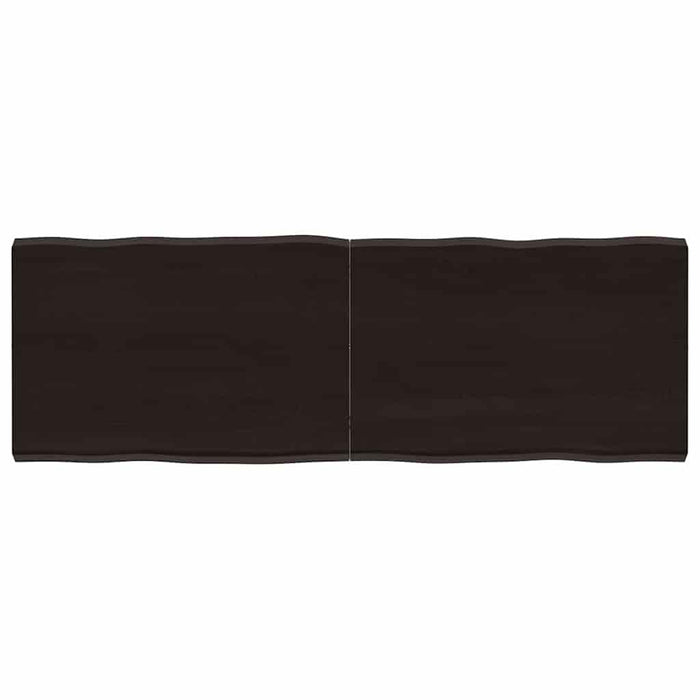 Blat masă, 120x40x4 cm, gri, lemn stejar tratat contur organic - WALTI WALTI