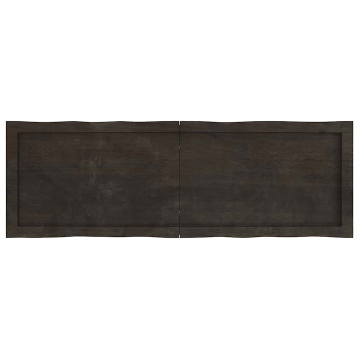 Blat masă, 120x40x4 cm, gri, lemn stejar tratat contur organic - WALTI WALTI