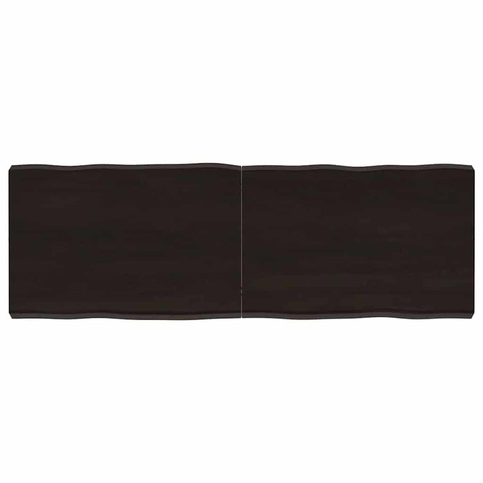 Blat masă, 120x40x(2-6) cm, maro, lemn tratat contur organic WALTI