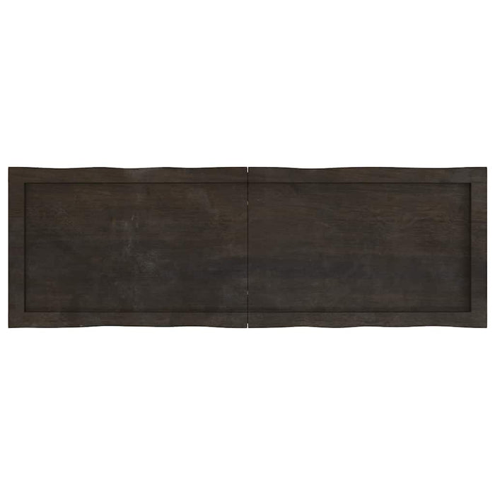 Blat masă, 120x40x(2-6) cm, maro, lemn tratat contur organic WALTI
