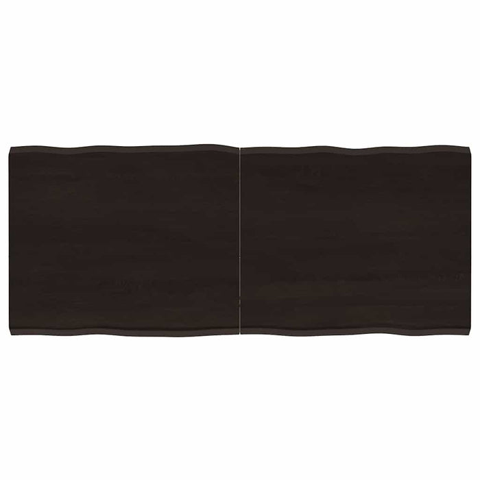 Blat masă, 120x50x(2-4) cm, maro, lemn tratat contur organic WALTI