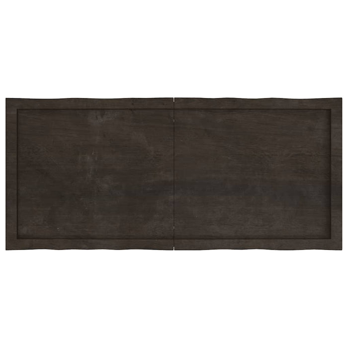 Blat masă, 120x50x(2-4) cm, maro, lemn tratat contur organic WALTI