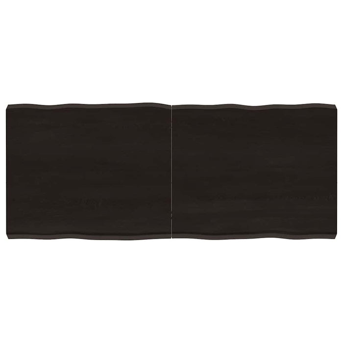 Blat masă, 120x50x6 cm, gri, lemn stejar tratat contur organic - WALTI WALTI