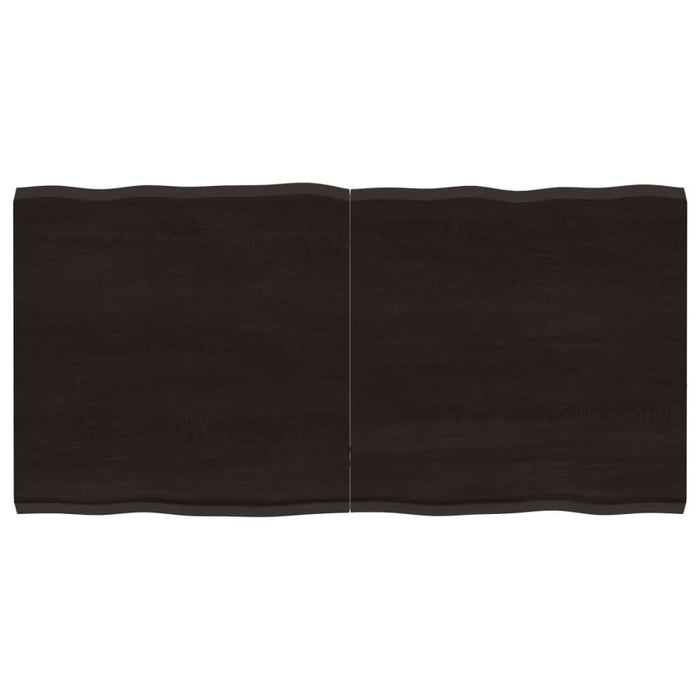 Blat masă, 120x60x4 cm, gri, lemn stejar tratat contur organic - WALTI WALTI