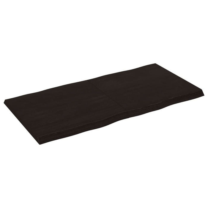 Blat masă, 120x60x4 cm, gri, lemn stejar tratat contur organic - WALTI WALTI