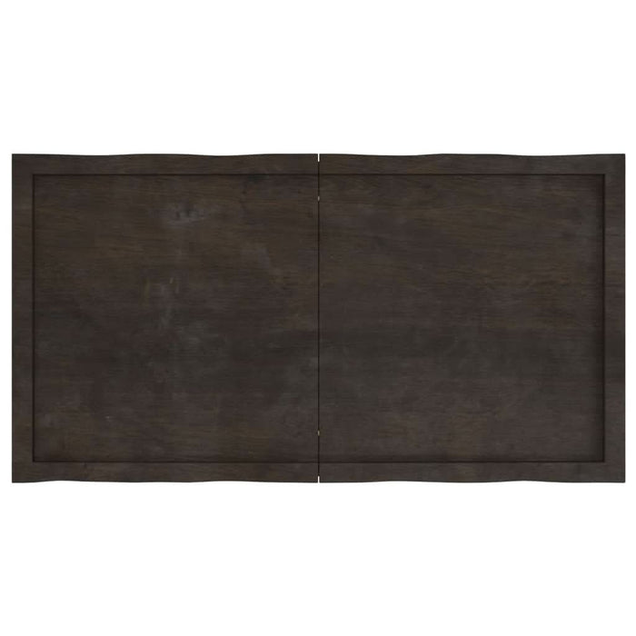 Blat masă, 120x60x4 cm, gri, lemn stejar tratat contur organic - WALTI WALTI