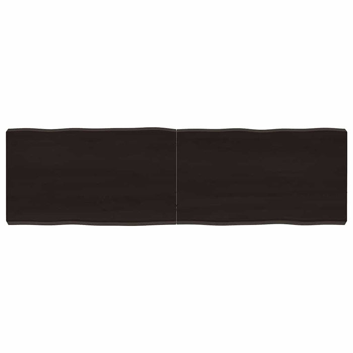Blat masă, 140x40x(2-6) cm, maro, lemn tratat contur organic WALTI