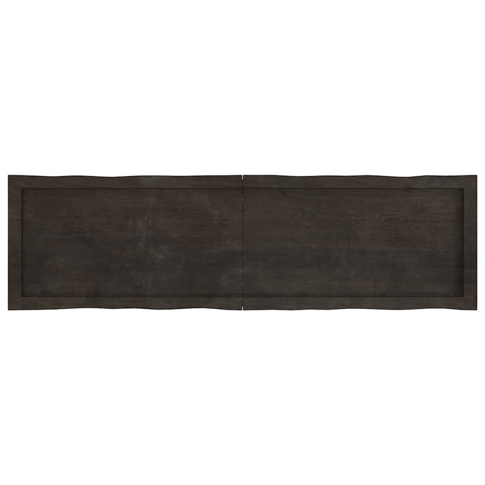 Blat masă, 140x40x(2-6) cm, maro, lemn tratat contur organic WALTI