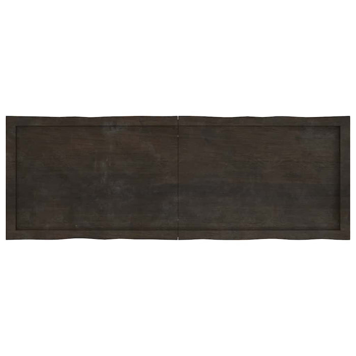 Blat masă, 140x50x4 cm, gri, lemn stejar tratat contur organic - WALTI WALTI