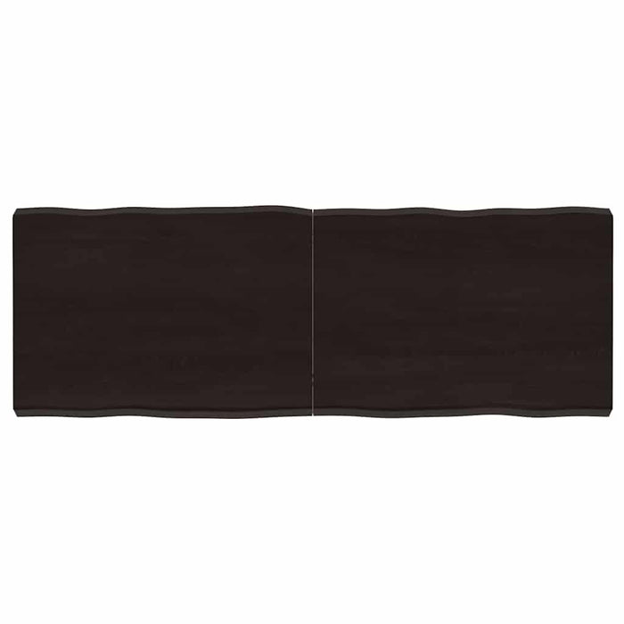 Blat masă, 140x50x(2-6) cm, maro, lemn tratat contur organic WALTI