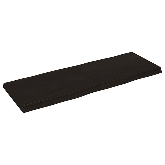 Blat masă, 140x50x(2-6) cm, maro, lemn tratat contur organic WALTI