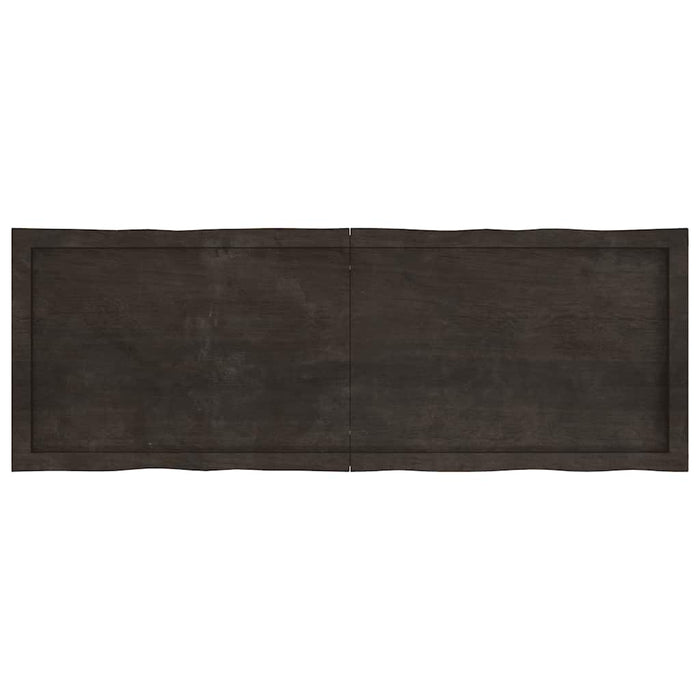 Blat masă, 140x50x(2-6) cm, maro, lemn tratat contur organic WALTI