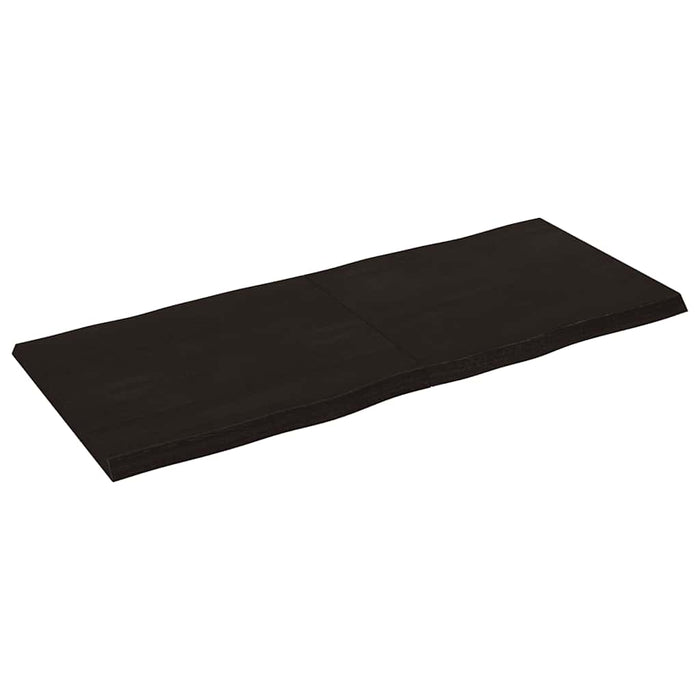 Blat masă, 140x60x(2-4) cm, maro, lemn tratat contur organic WALTI