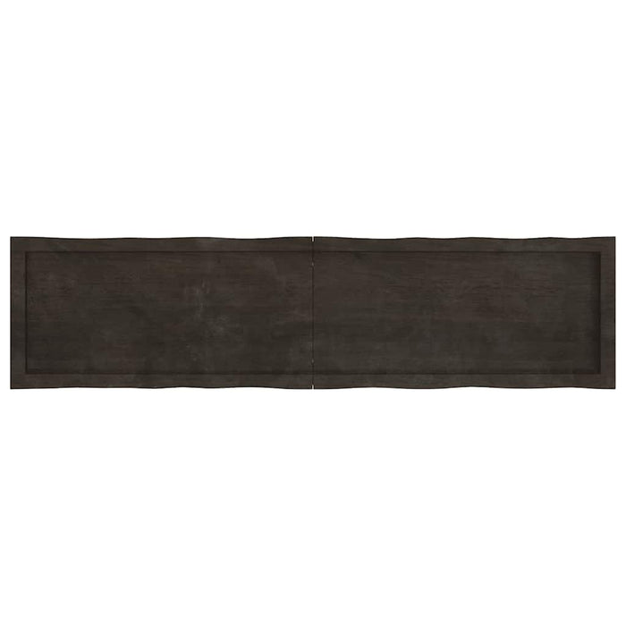Blat masă, 160x40x(2-4) cm, maro, lemn tratat contur organic WALTI