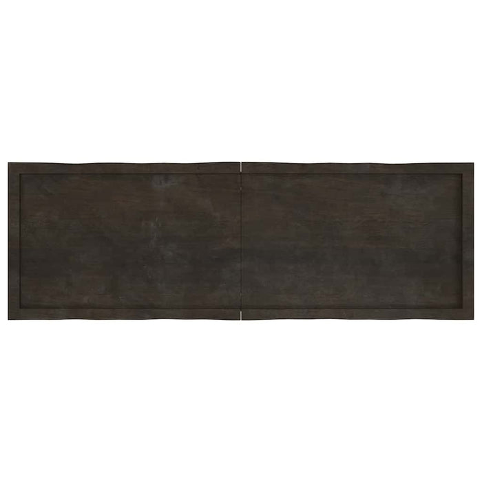 Blat masă, 160x50x4 cm, gri, lemn stejar tratat contur organic - WALTI WALTI
