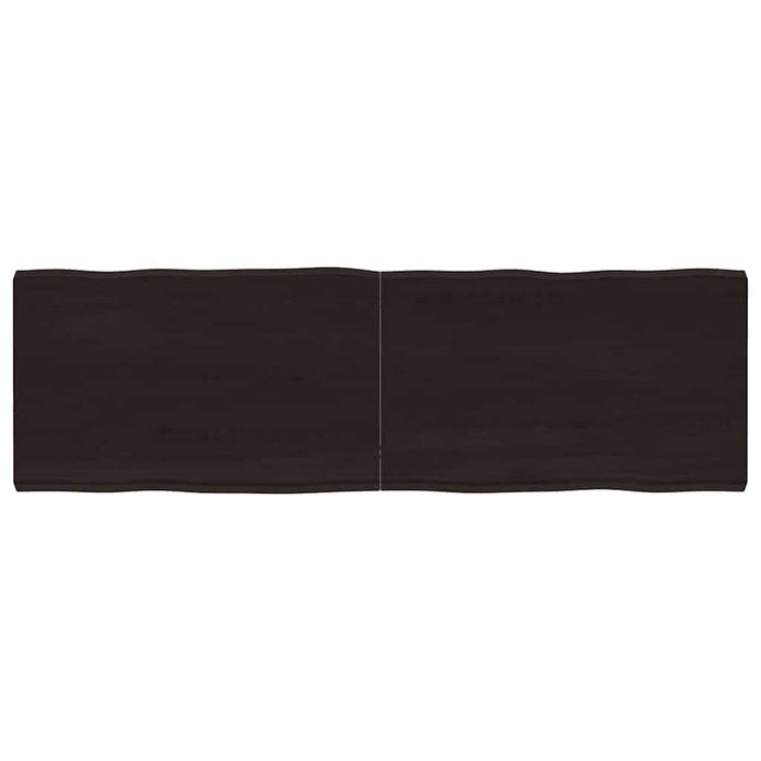 Blat masă, 160x50x6 cm, gri, lemn stejar tratat contur organic - WALTI WALTI