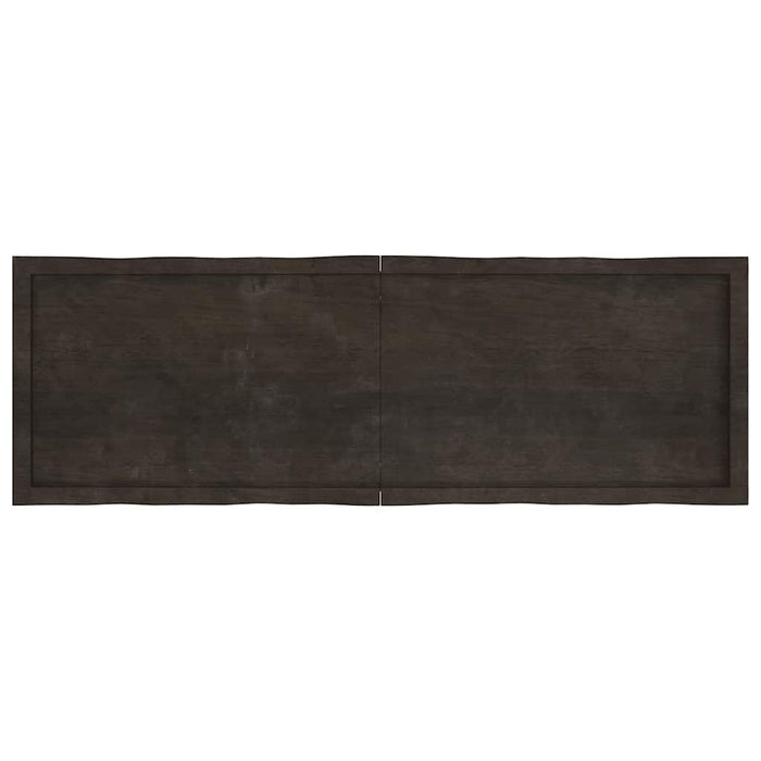 Blat masă, 160x50x6 cm, gri, lemn stejar tratat contur organic - WALTI WALTI